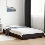 vidaXL Cadre de lit avec lumières LED sans matelas noir 100x200 cm