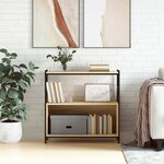 vidaXL Bibliothèque chêne sonoma 80x30x78 5cm bois d'ingénierie et fer
