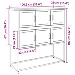 vidaXL Buffet vert olive 100 5x39x107 cm acier laminé à froid