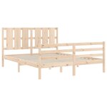 vidaXL Cadre de lit avec tête de lit 160x200 cm bois massif
