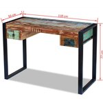 Bureau table meuble travail informatique bois de récupération massif 0502082