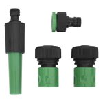 vidaXL Tuyau d'arrosage avec jeu de raccords vert 0 75" 20 m PVC