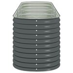 vidaXL Lit surélevé de jardin 320x80x81 cm Acier galvanisé Gris