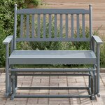 vidaXL Banc balancelle gris 118x70x104 5 cm bois massif de peuplier