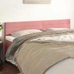 vidaXL Têtes de lit 2 Pièces Rose 100x5x78/88 cm Velours