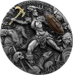 Pièce de monnaie en Argent 5 Dollars g 62.2 (2 oz) Millésime 2024  s BARBARIAN