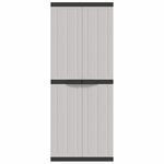 vidaXL Armoire de rangement d'extérieur gris et noir 65x37x165 cm PP