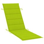 vidaXL Chaise longue de jardin avec table et coussin Bois d'acacia