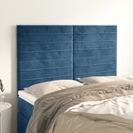 vidaXL Têtes de lit 4 Pièces Bleu foncé 72x5x78/88 cm Velours