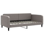 vidaXL Lit de jour avec gigogne et tiroirs taupe 100x200 cm tissu