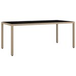 vidaXL Ensemble de bistro de jardin 7 Pièces coussins marron poly rotin