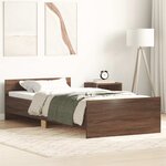 vidaXL Cadre de lit sans matelas chêne marron 100x200 cm
