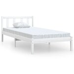 vidaXL Cadre de lit Blanc Bois de pin massif 90x190 cm Simple