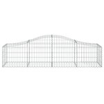 vidaXL Paniers à gabions arqués 7 Pièces 200x50x40/60 cm fer galvanisé