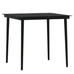 vidaXL Ensemble à manger de jardin avec coussins 5 Pièces Noir
