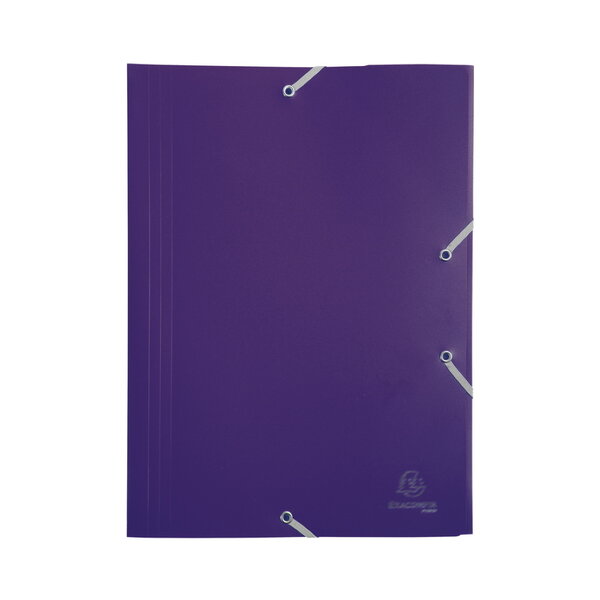 Chemise 3 rabats elastiques 24x32cm polypropylène - violet
