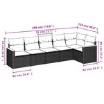 vidaXL Salon de jardin avec coussins 6Pièces mélange beige résine tressée