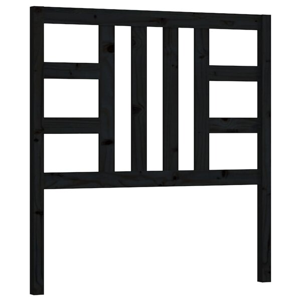 vidaXL Tête de lit Noir 81x4x100 cm Bois massif de pin