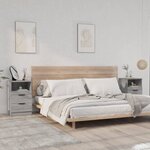 vidaXL Tables de chevet 2 Pièces Sonoma gris Bois d'ingénierie