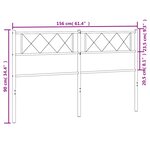 vidaXL Tête de lit métal blanc 150 cm