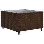 vidaXL Salon de jardin 5 Pièces avec coussins Marron Résine tressée