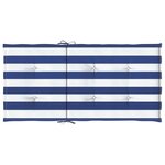 vidaXL Coussins de chaise à dossier bas lot de 4 rayures bleu et blanc