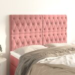 vidaXL Têtes de lit 4 Pièces Rose 72x7x78/88 cm Velours