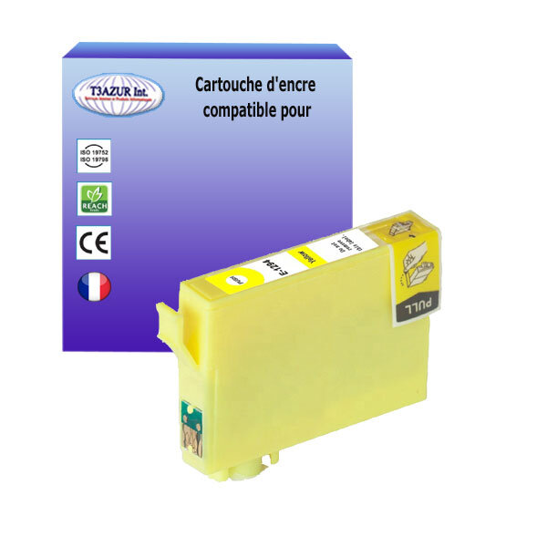 Cartouche Compatible pour Epson Stylus Office B42WD BX305F BX305FW BX320FW BX525WD BX535WD BX620FWD remplace Epson T1294 Jaune - T3AZUR