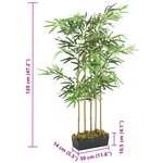 vidaXL Bambou artificiel 730 feuilles 120 cm vert