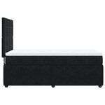 vidaXL Sommier à lattes de lit avec matelas Noir 90x200 cm Velours