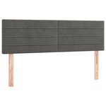 vidaXL Sommier à lattes de lit et matelas Gris foncé 140x190cm Velours