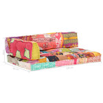 vidaXL Coussin de canapé palette Multicolore Tissu Patchwork