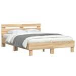 vidaXL Cadre de lit sans matelas chêne sonoma 120x200 cm