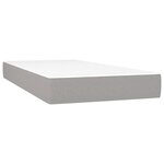 vidaXL Sommier à lattes de lit avec matelas Gris clair 80x200 cm Tissu