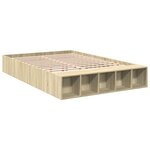 vidaXL Cadre de lit chêne sonoma 150x200 cm bois d'ingénierie