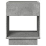 vidaXL Table de chevet avec LED infini gris béton 40x40x50 cm