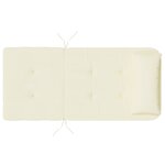 vidaXL Coussins de chaise adirondack lot de 2 crème tissu oxford