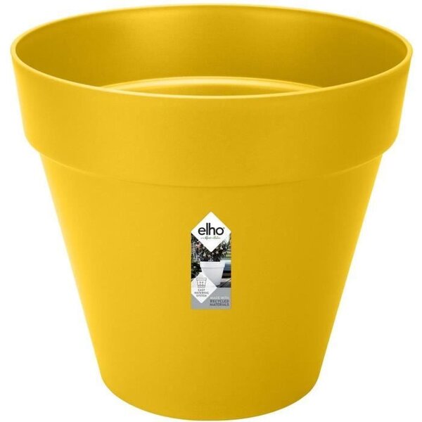 Pot de fleurs Rond LOFT URBAN - Plastique - Percé - Réservoir - Avec roulettes - Ø 40 - Ocre