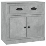 vidaXL Buffet gris béton 70x35 5x67 5 cm bois d'ingénierie