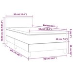 vidaXL Sommier à lattes de lit avec matelas Bleu foncé 90x200 cm