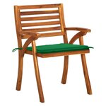 vidaXL Chaises de jardin avec coussins 4 Pièces Bois de teck solide