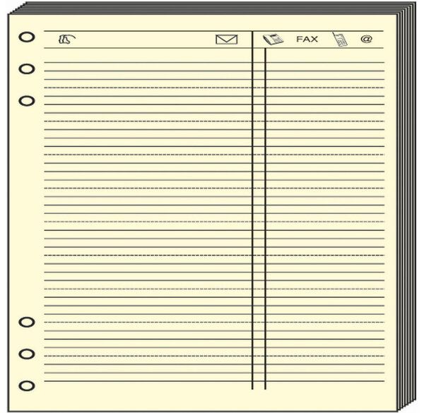 Recharge Accessoires Organiseur FEUILLES TELEPHONE Timer 14 Ivoire 8 x 12 cm QUOVADIS