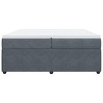 vidaXL Sommier à lattes de lit et matelas Gris foncé 200x200cm Velours