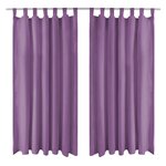 vidaXL Rideau occultant avec boucles 2 Pièces 140 x 245 cm Lilas