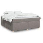 vidaXL Sommier à lattes de lit avec matelas Taupe 180x200 cm Tissu