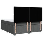 vidaXL Sommier à lattes de lit avec matelas Gris foncé 180x200cm Tissu