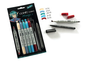 Set 5 marqueurs Copic Ciao Manga 2 + 1 Multiliner gratuit