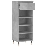 vidaXL Armoire à chaussures Gris béton 40x36x105 cm Bois d'ingénierie