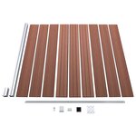vidaXL Ensemble de clôture WPC 9 Carré + 1 Incliné 1657x186 cm Marron