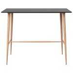 vidaXL Table de bar Noir 120x60x105 cm